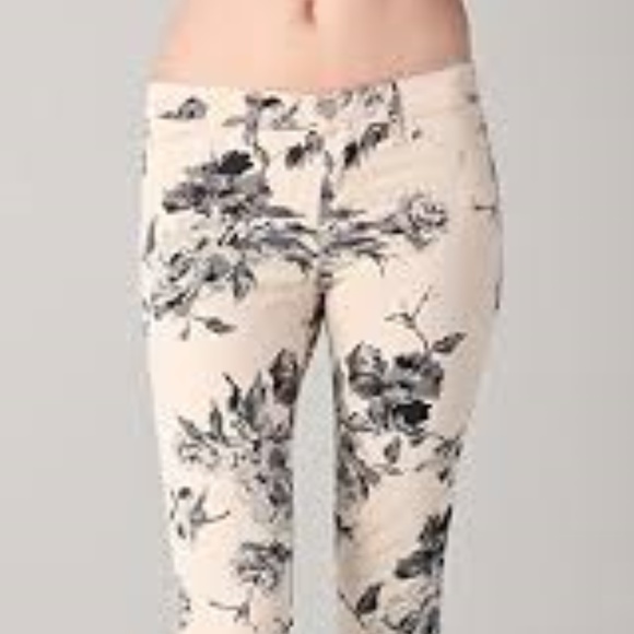 J Brand Denim - J Brand Large Floral Print Skinny Jeans